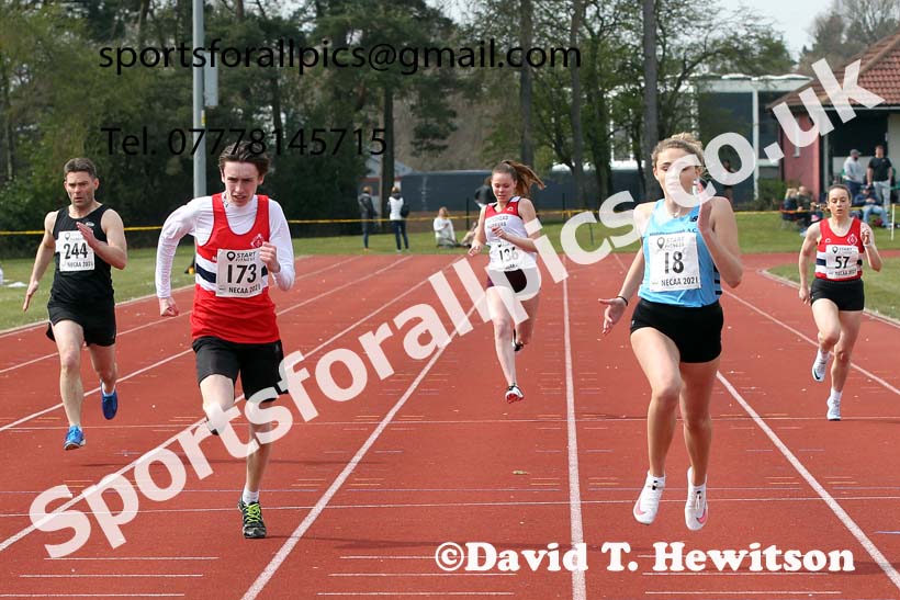 200 metres, 2021 NECAA Open Graded Meeting, Morpeth. Photo: David T. Hewitson/Sports for All Pics